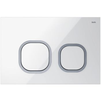 Клавиша смыва Iddis Uniglass UNG01WCi77 Белая Хром — фото 1, Кнопки смыва
