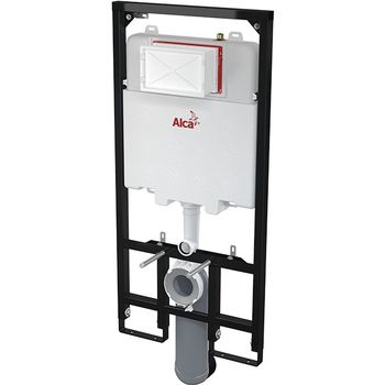 Инсталляция Alcaplast Sadromodul Slim AM1101/1200 для унитаза со смывным бачком без клавиши смыва — фото 1, Инсталляции для унитазов