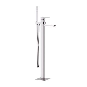 Смеситель для ванны Remer Qubica Q08 Хром — фото 1, Смесители напольные