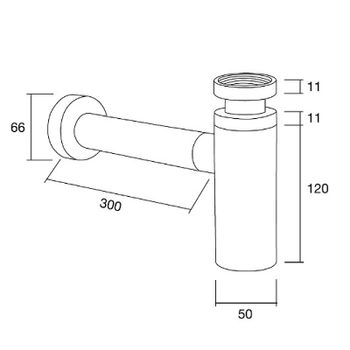 Товар: Сифон для раковины Margaroli 250LSCR Хром - фото 2 Сифон для раковины Margaroli 250LSCR Хром — фото 2, Сифоны для раковины