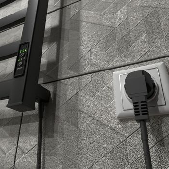 Электрический полотенцесушитель Маргроид 8110 профильный 810x500 8110-8050-5179-9005 с полкой Черный — фото 4, Электрические полотенцесушители