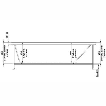 Акриловая ванна Bas Веста 170x75 L В 00143 без гидромассажа — фото 3, Акриловые ванны