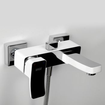 Aller 1061WHITE Смеситель для ванны с коротким изливом — фото 2, Смеситель для ванны