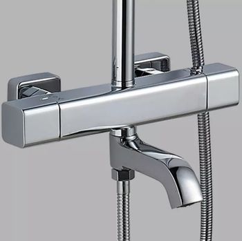 Душевая система ALMAes GaLaxy SDI-1803 с термостатом Хром — фото 8, Душевые стойки