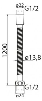 Душевой шланг CEZARES CZR-U-FMDC-120-02 — фото 2, Душевые шланги
