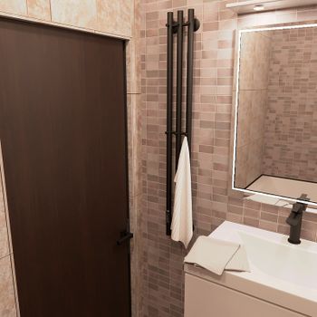 Электрический полотенцесушитель Маргроид Inaro 1200x120 Inaro-12012-1049-9005L левый Черный матовый — фото 5, Электрические полотенцесушители