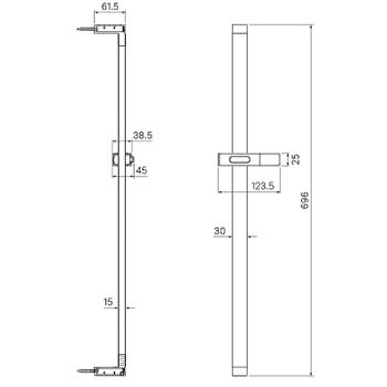 Душевая штанга Iddis Slide SLI70GLi17 Графит — фото 2, Штанги для душа