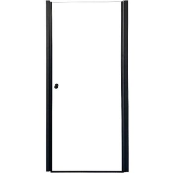 Душевая дверь в нишу Parly 80 DE80B профиль Черный стекло прозрачное — фото 1, Распашные душевые двери