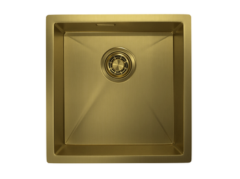 Granula-4445U, ЗОЛОТО САТИН, стальная кухонная мойка — фото 1, Кухонные мойки