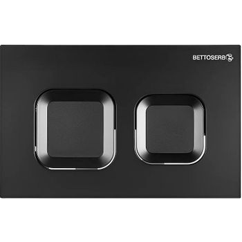 Клавиша смыва Bettoserb Sava Fix Slim Djerma 40006471 Черная матовая — фото 1, Кнопки смыва