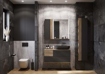 Раковина-чаша Aquaton Лола 60 1A73313KLK210 Графит — фото 6, Раковины накладные