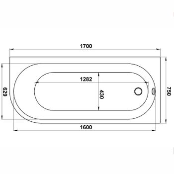 Акриловая ванна Bas Веста 170x75 L В 00143 без гидромассажа — фото 5, Акриловые ванны