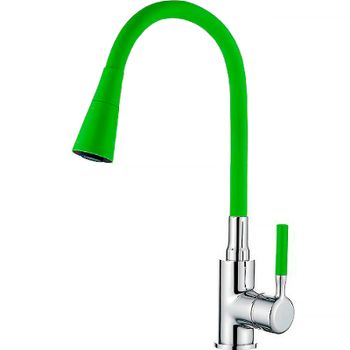 Смеситель для кухни Accoona A9890K-1 Хром Зеленый — фото 1, Смесители для кухни