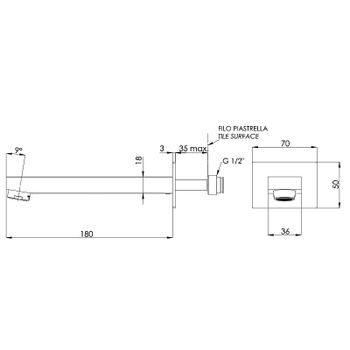 Излив для смесителя Remer Qubica 91QNO Черный матовый — фото 3, Изливы