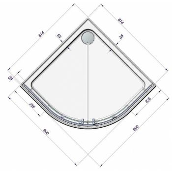 Акриловый поддон для душа Radomir Смарт 90x90x76 1-11-0-0-0-332 Белый — фото 2, Акриловые душевые поддоны