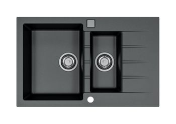 Мойка для кухни ALVEUS GRANITAL CADIT 70 CARBON - G91 790 X 500 в компл с 1132822, — фото 1, Кухонные мойки
