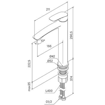 Смеситель для раковины Milardo Rora RORWT01M01 Белый матовый — фото 4, Смесители для раковины