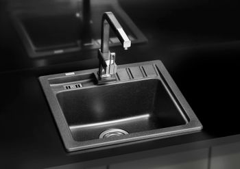 Мойка для кухни ALVEUS NIAGARA 20 GRANITAL CARBON-G91 465x465x180;1x с сифоном 1105419, — фото 2, Кухонные мойки
