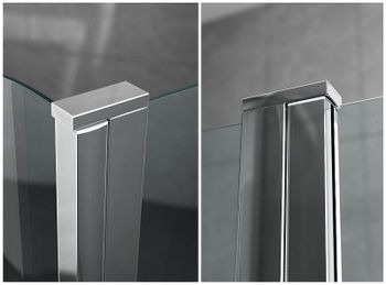 Душевой уголок Ambassador Nord 120х80 13011107 профиль Хром стекло прозрачное — фото 4, Прямоугольные душевые уголки