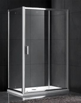 Душевой уголок Gemy Victoria S30191H-A70 100х70 профиль Хром стекло прозрачное — фото 3, Прямоугольные душевые уголки