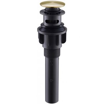 Донный клапан BelBagno BB-PCU-03-BORO click-clack Брашированное золото — фото 1, Донные клапаны