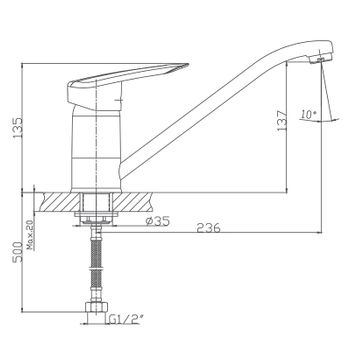Смеситель для кухни Haiba HB4907 Хром — фото 2, Смесители для кухни