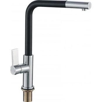 Смеситель для кухни Haiba HB70501-7 Хром Черный — фото 1, Смесители для кухни