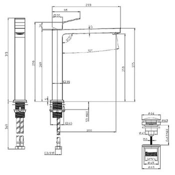 Смеситель для раковины Bossini Aki Z00709.073 Черный матовый — фото 2, Смесители для раковины