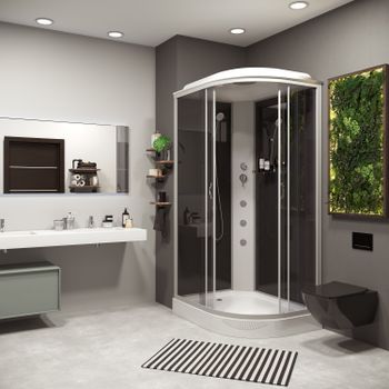 Душевая кабина Niagara Classic NG-3512-14LG (120х80х215) низкий поддон(13см),стекло тонированное,3 м — фото 1, Душевые кабины