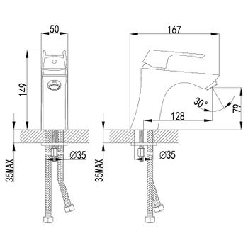 Смеситель для раковины Lemark Unit LM4506C Хром — фото 6, Смесители для раковины