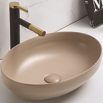 Раковина-чаша CeramaLux 50 78590MC Капучино матовый — фото 1, Раковины накладные