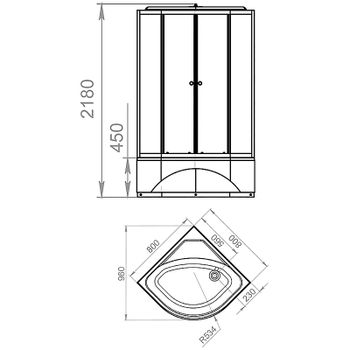 Душевая кабина Melodia della vita Classica 80x80 MB01019 без гидромассажа — фото 3, Душевые кабины