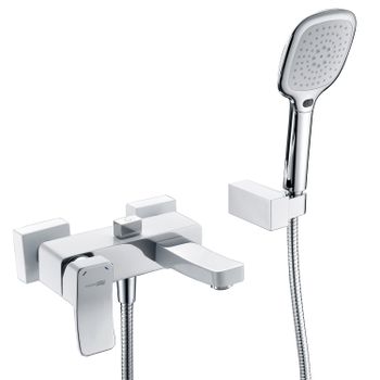 Aller 1061WHITE Смеситель для ванны с коротким изливом — фото 6, Смеситель для ванны