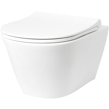 Унитаз Creto Logan L3 1003-001-L3W подвесной Белый без сиденья — фото 1, Подвесные унитазы