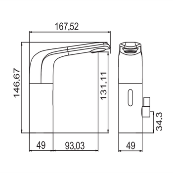 Сенсорный смеситель для раковины CEZARES VAGUE-ELS-NOP-W0 — фото 10, Смесители для раковины