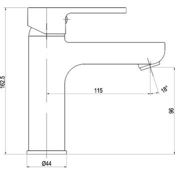 Смеситель для раковины Swedbe Lynx 2310 Хром — фото 3, Смесители для раковины