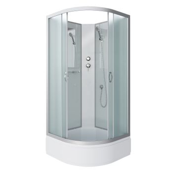 Душевая кабина Niagara Classic NG-3301-14BK (90х90х200) средний поддон(26см),стекло матовое,4 места — фото 1, Душевые кабины