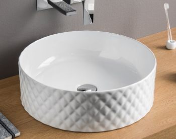 Раковина Artceram Rombo 44 OSL009 01 00 Белая — фото 4, Раковины накладные