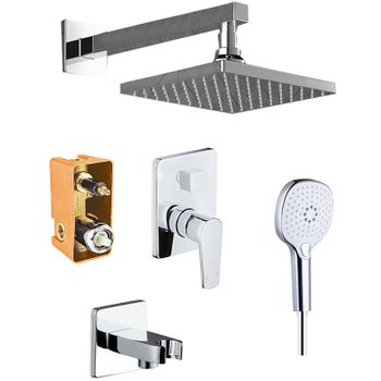 Душевая система Azario Treya AZ-15680721 Хром — фото 1, Встраиваемые душевые комплекты