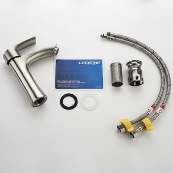 Смеситель для раковины Ledeme 71001L Нержавеющая сталь — фото 6, Смесители для раковины