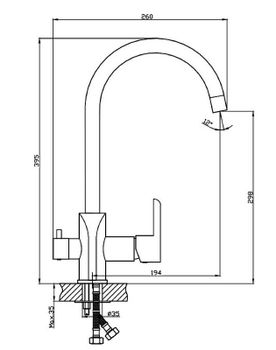 Смеситель для кухни Haiba HB76805-7 Черный матовый Хром — фото 2, Смесители для кухни