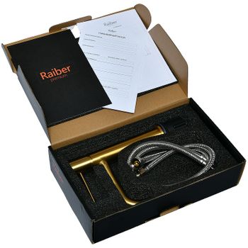 Смеситель для раковины Raiber Graceful RPG-001 Золото матовое — фото 4, Смесители для раковины