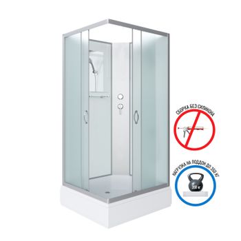 Душевая кабина Niagara Classic NG-33974-14QBK (90х70х200) средний поддон(26см),стекло матовое,4 мест — фото 3, Душевые кабины