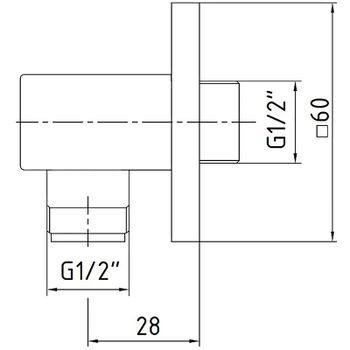 Шланговое подключение E.C.A. Elea 102126388EX Хром — фото 2, Шланговые подключения