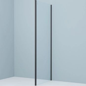 Душевая стенка Iddis Slide 80 SLI6BS8i23 профиль Черный матовый стекло прозрачное — фото 1, Боковые стенки