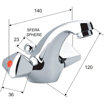 Смеситель для раковины Remer Y-YG 13YG Хром — фото 2, Смесители для раковины