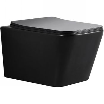 Унитаз Bond F04-108 подвесной Черный с сиденьем Микролифт — фото 10, Подвесные унитазы