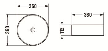 Раковина-чаша CeramaLux 36 GL05 Золото — фото 2, Раковины накладные