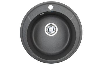 Granula-4802, ГРАФИТ, кухонная мойка, СтандАРТ кварц — фото 1, Кухонные мойки