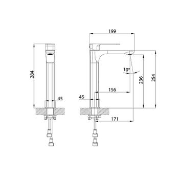 Смеситель для раковины Iddis Slide SLIBL01i01 Черный матовый — фото 5, Смесители для раковины